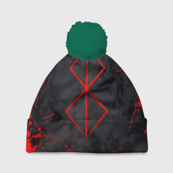 Шапка 3D c помпоном Берсерк клеймо красное Berserk