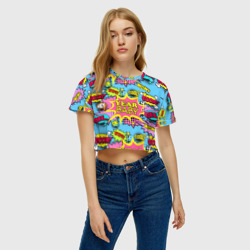 Женская футболка Crop-top 3D Year baby Pop art print - фото 2