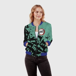 Женский бомбер 3D Demon Slayer Kimetsu no Yaiba - фото 2