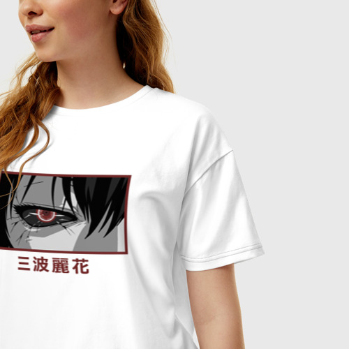 Женская футболка хлопок Oversize Глаз Гуля, цвет белый - фото 3
