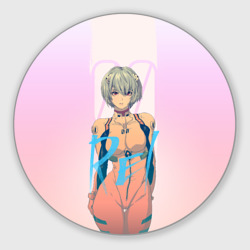 Круглый коврик для мышки Rei Ayanami