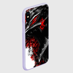 Чехол для iPhone XS Max матовый Берсерк дракон профиль - фото 2