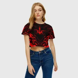Женская футболка Crop-top 3D Код Гиас code geass