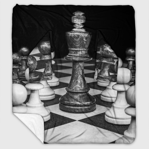 Плед с рукавами с принтом Шахматы, вид спереди #2