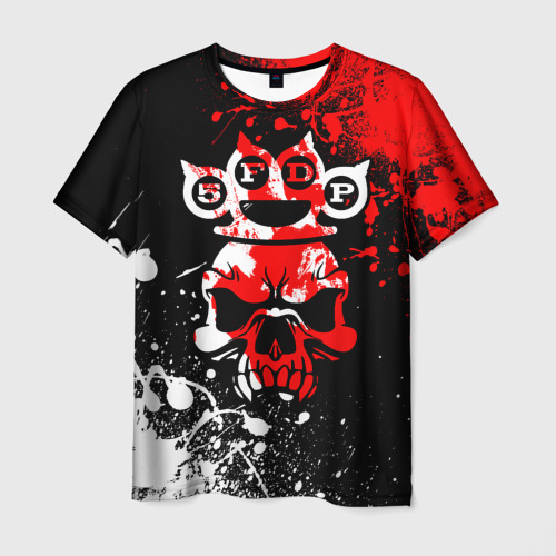 Мужская футболка 3D с принтом Five Finger Death Punch [8], вид спереди #2