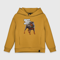 Детское худи Oversize хлопок ЧОП - ротвейлер из GTA 5