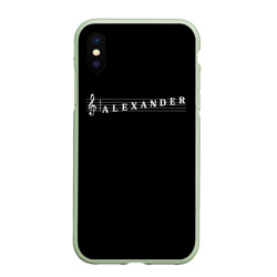 Чехол для iPhone XS Max матовый Alexander