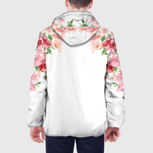 Мужская куртка 3D Цветы, цвет 3D печать - фото 5