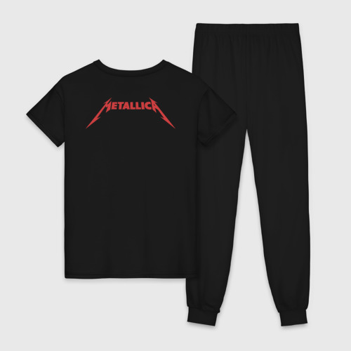 Женская пижама хлопок Metallica Art 02, цвет черный - фото 2