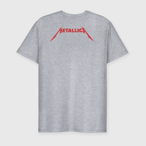 Мужская футболка хлопок Slim с принтом Metallica (Art 02), вид сзади #1