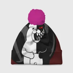 Шапка 3D c помпоном Monokuma Монокума danganro