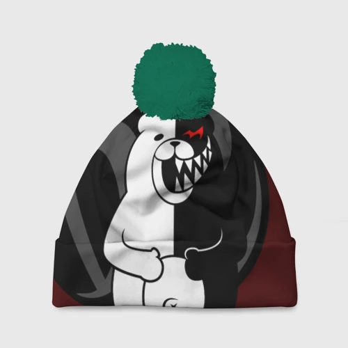 Шапка 3D c помпоном Monokuma Монокума danganro
