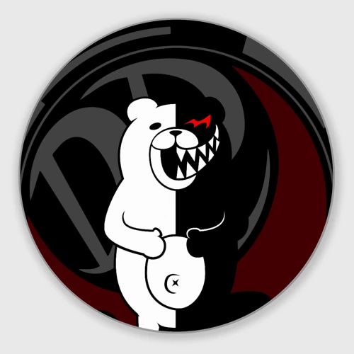 Круглый коврик для мышки Monokuma Монокума danganro