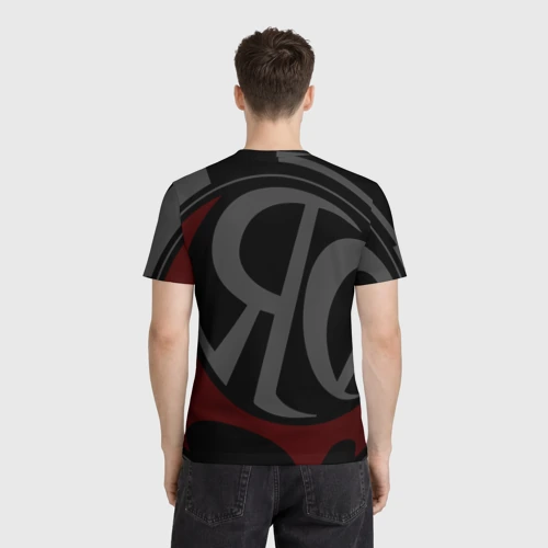 Мужская футболка 3D с принтом Monokuma Монокума danganro, вид сзади #2
