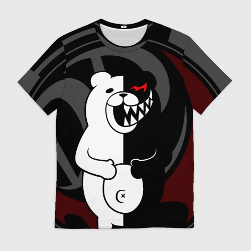 Мужская футболка 3D Monokuma Монокума danganro