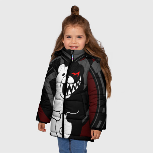 Зимняя куртка для девочек 3D Monokuma Монокума danganro, цвет черный - фото 3