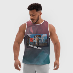 Мужская спортивная майка 3D Rust roam farm raid Раст - фото 2