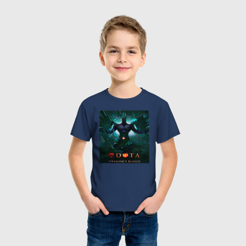 Детская футболка хлопок Dota Dragons Blood , цвет темно-синий - фото 3