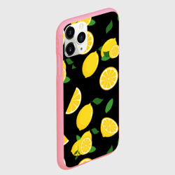 Чехол для iPhone 11 Pro Max матовый Лимоны на чёрном - фото 2