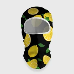 Балаклава 3D Лимоны на чёрном