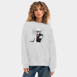 Женский свитшот oversize без начеса хлопок Гинтама - фото 2
