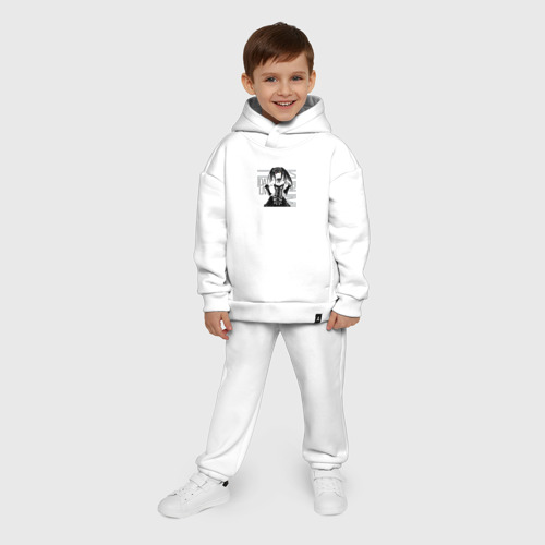 Детский костюм хлопок Oversize Куруми Рандеву с жизнью, цвет белый - фото 9