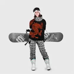Накидка на куртку 3D Red China dragon - фото 2