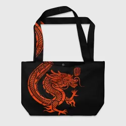 Пляжная сумка 3D Red China dragon