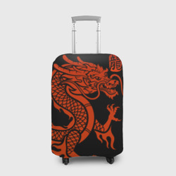 Чехол для чемодана 3D Red China dragon