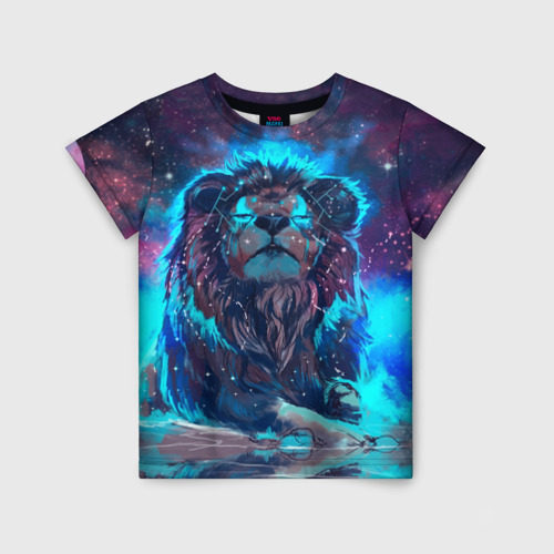 Детская футболка 3D Galaxy Lion, цвет 3D печать