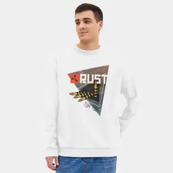 Мужской свитшот oversize без начеса хлопок Rust Стучим в дверь соседу Раст - фото 2