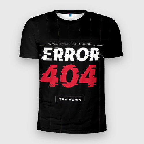 Мужская футболка 3D Slim "error 404", цвет 3D печать