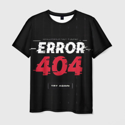 Мужская футболка 3D "error 404"