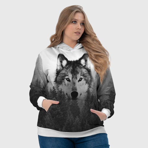 Женская толстовка 3D Волк, цвет 3D печать - фото 6