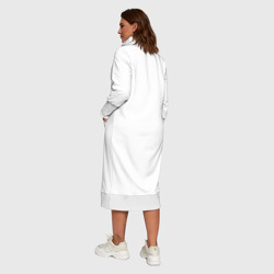 Платье с принтом Гачи Билли Херрингтон арт для женщины, вид на модели сзади №3. Цвет основы: белый