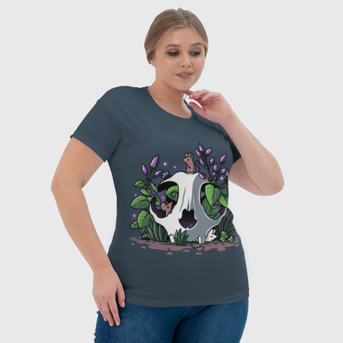 Женская футболка 3D Мыши в черепе, цвет 3D печать - фото 6