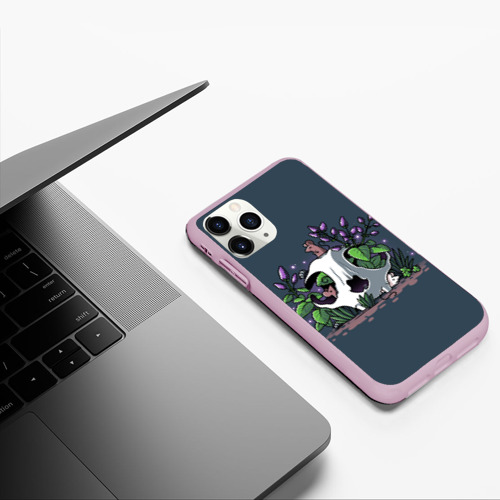 Чехол для iPhone 11 Pro матовый Мыши в черепе, цвет розовый - фото 5