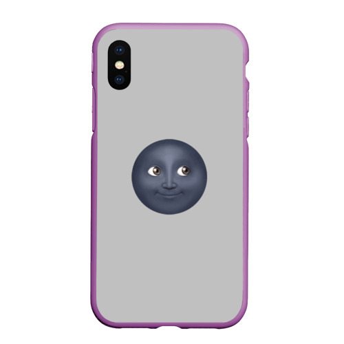 Чехол для iPhone XS Max матовый Темная луна, цвет фиолетовый
