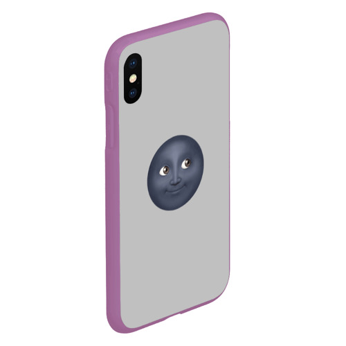 Чехол для iPhone XS Max матовый Темная луна, цвет фиолетовый - фото 3
