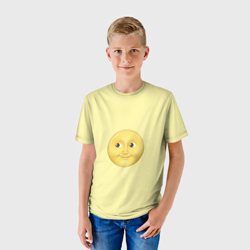 Детская футболка 3D Светлая луна, цвет 3D печать - фото 3