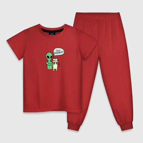 Детская пижама хлопок с принтом Оно вибрирует!, вид спереди #2