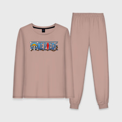 Женская пижама с лонгсливом хлопок One piece Ван Пис