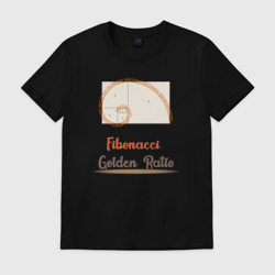Мужская футболка хлопок Fibonacci Золотое сечение