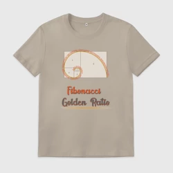 Мужская футболка хлопок Fibonacci Золотое сечение