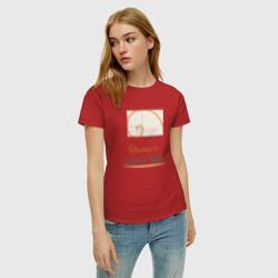 Женская футболка хлопок Fibonacci Золотое сечение - фото 2
