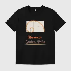 Мужская футболка хлопок Fibonacci Золотое сечение