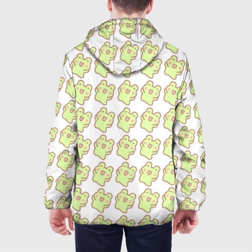 Мужская куртка 3D с принтом Счастливые лягушки, вид сзади #2