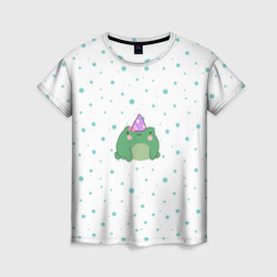 Женская футболка 3D Лягушка-маг