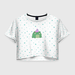 Женская футболка Crop-top 3D Лягушка-маг