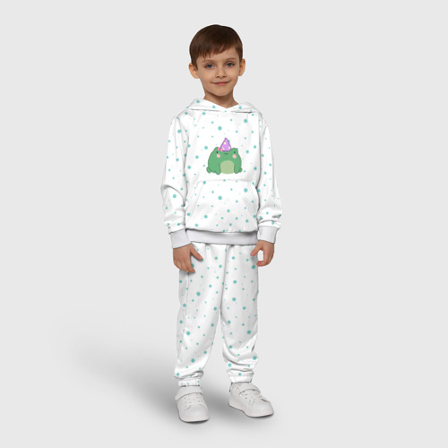 Детский костюм с толстовкой 3D Лягушка-маг, цвет белый - фото 3